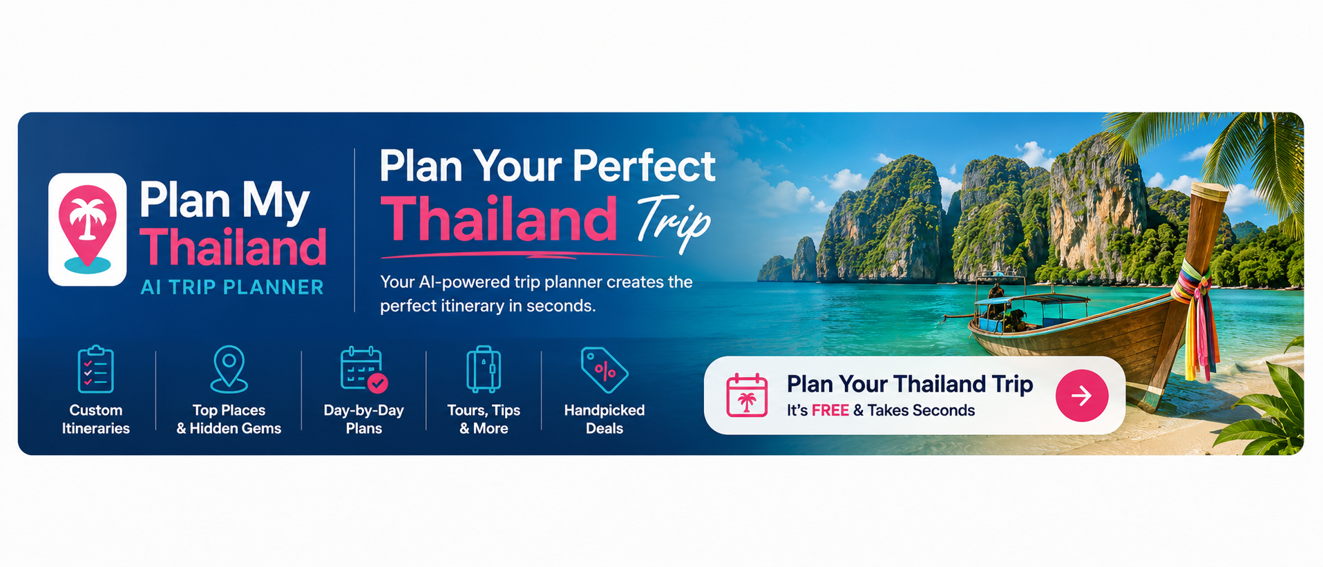 Plan My Thailand AI Trip Planner - plan your perfect Thailand trip, free and takes seconds